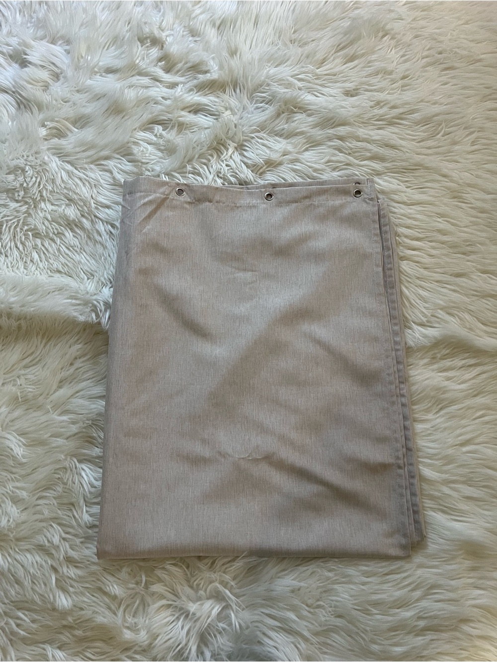 Classic Neutral Shower Curtain Light Beige - Picture 2 of 6